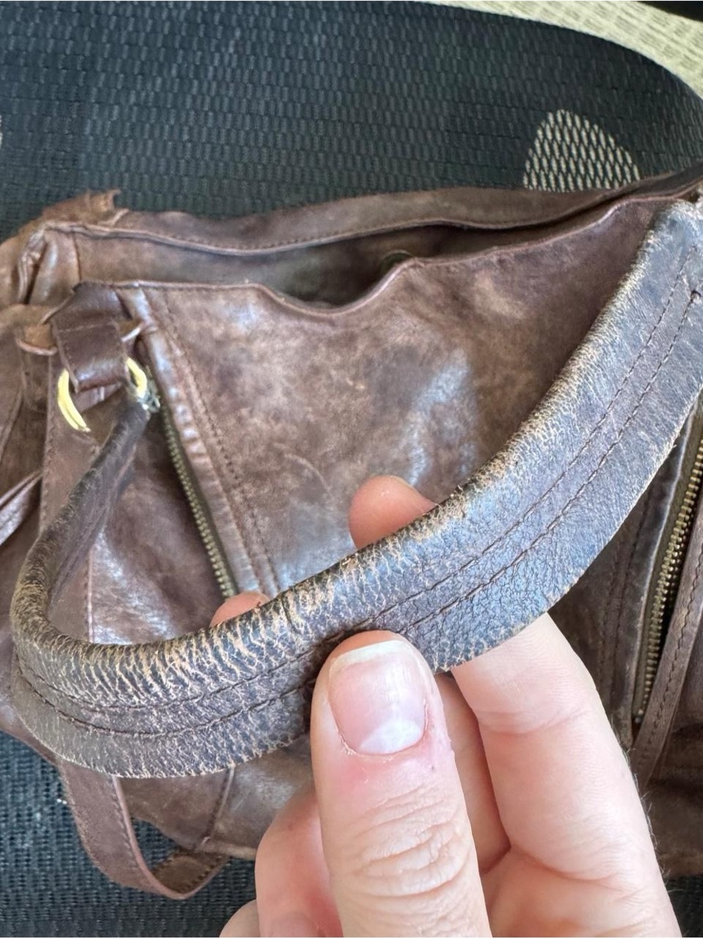 Kooba distressed brown slouchy leather hobo bag - Picture 8 of 8